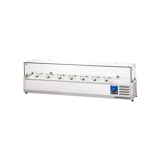 Stalgast - STARLINE Kühlaufsatzvitrine, 7x GN 1/4, 1500x335x400 mm (BxTxH) - GastroDeals