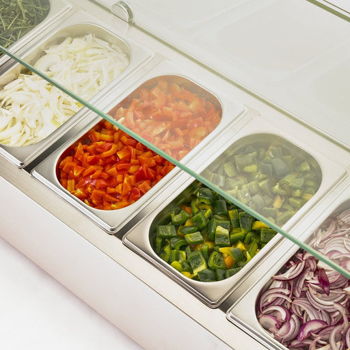 Stalgast - STARLINE Kühlaufsatzvitrine, 7x GN 1/4, 1500x335x400 mm (BxTxH) - GastroDeals