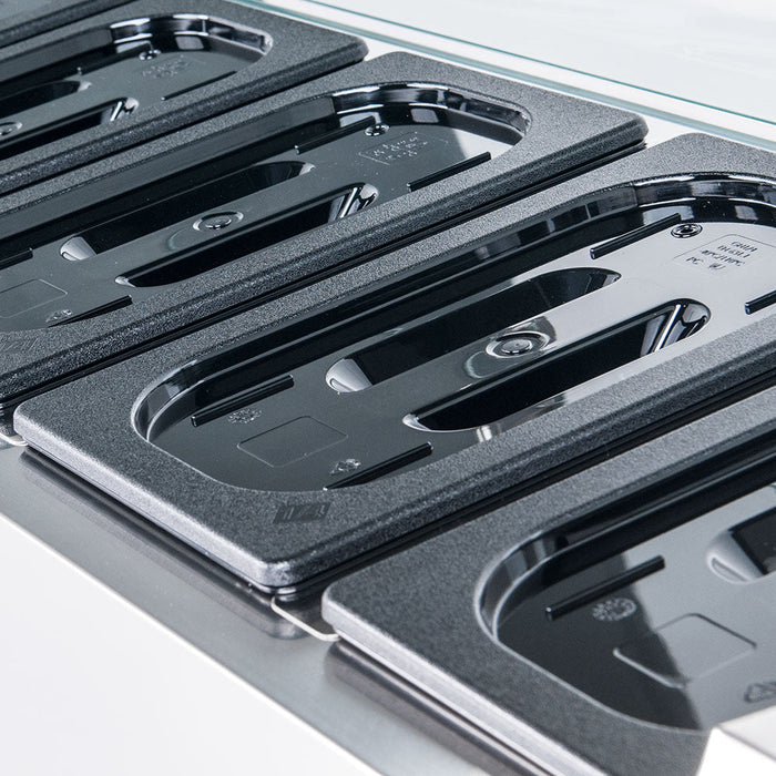 Stalgast - Starline Pizzakühlaufsatz mit Glasabdeckung, 5x GN1/4 - GastroDeals