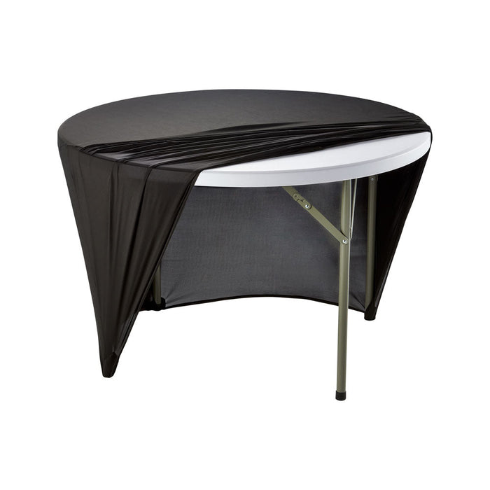Stalgast - Stretchhusse für runde Buffettische mit ca. Ø 1150 mm, Höhe 740 mm, schwarz - GastroDeals