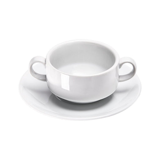 Stalgast - Suppen-Obertasse, groß, reinweißes Hotelporzellan, Serie Isabell, 380 ml - GastroDeals