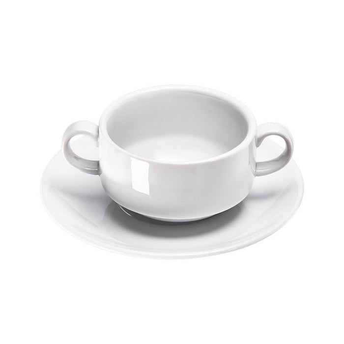 Stalgast - Suppen-Obertasse, groß, reinweißes Hotelporzellan, Serie Isabell, 380 ml - GastroDeals