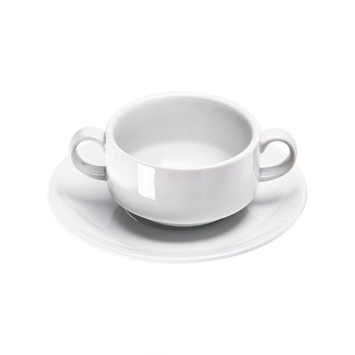Stalgast - Suppen-Obertasse, klein, reinweißes Hotelporzellan, Serie Isabell, 270 ml - GastroDeals
