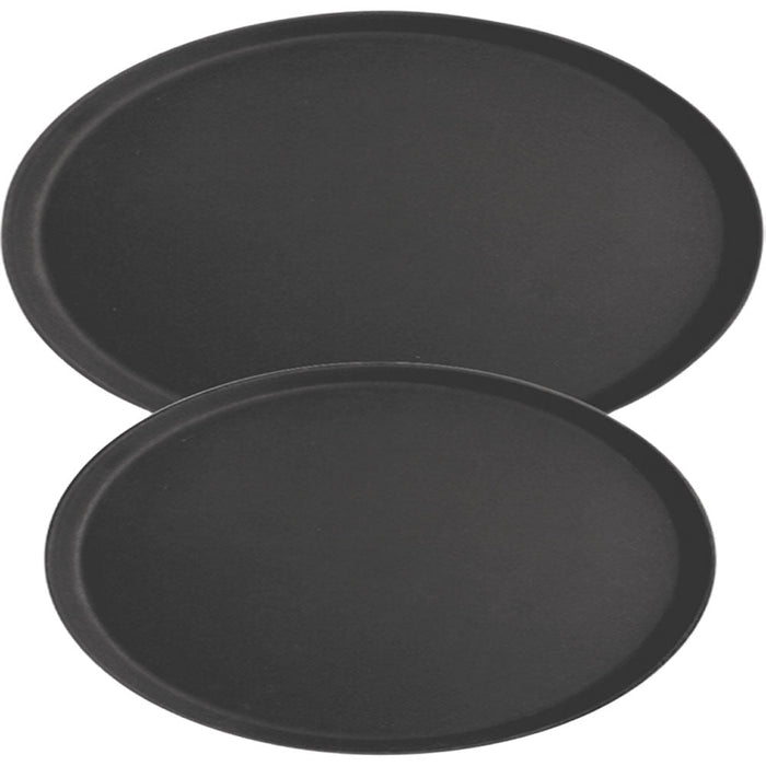 Stalgast - Tablett oval, mit rutschhemmender Oberfläche, schwarz, 51 x 63,5 x 2,5 cm (BxTxH) - GastroDeals
