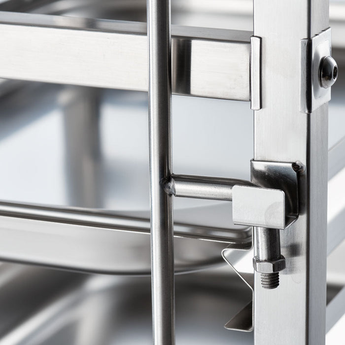 Stalgast - Tablettwagen aus Edelstahl, passend für 14 x GN 1/1, 380 x 550 x 1735 mm (BxTxH) - GastroDeals