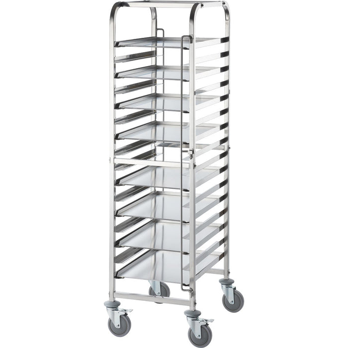 Stalgast - Tablettwagen aus Edelstahl, passend für 16 x Tablett 600 x 400 mm, 470 x 620 x 1735 mm (BxTxH) - GastroDeals