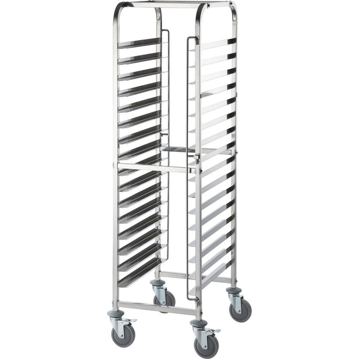 Stalgast - Tablettwagen aus Edelstahl, passend für 16 x Tablett 600 x 400 mm, 470 x 620 x 1735 mm (BxTxH) - GastroDeals
