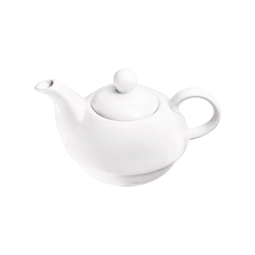 Stalgast - Teekanne mit Tasse und Untertasse, reinweißes Hotelporzellan, Serie Isabell, 3-tlg., 350 ml - GastroDeals