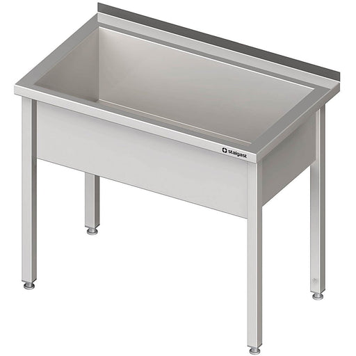 Stalgast - Topfspüle mit einem Becken, 600x600x850 mm, 300 mm Beckenhöhe, mit Aufkantung, verschweißt - GastroDeals