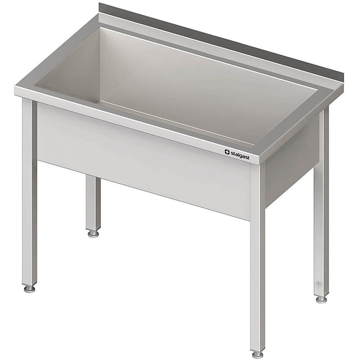 Stalgast - Topfspüle mit einem Becken, 600x700x850 mm, 300 mm Beckenhöhe, mit Aufkantung, verschweißt - GastroDeals