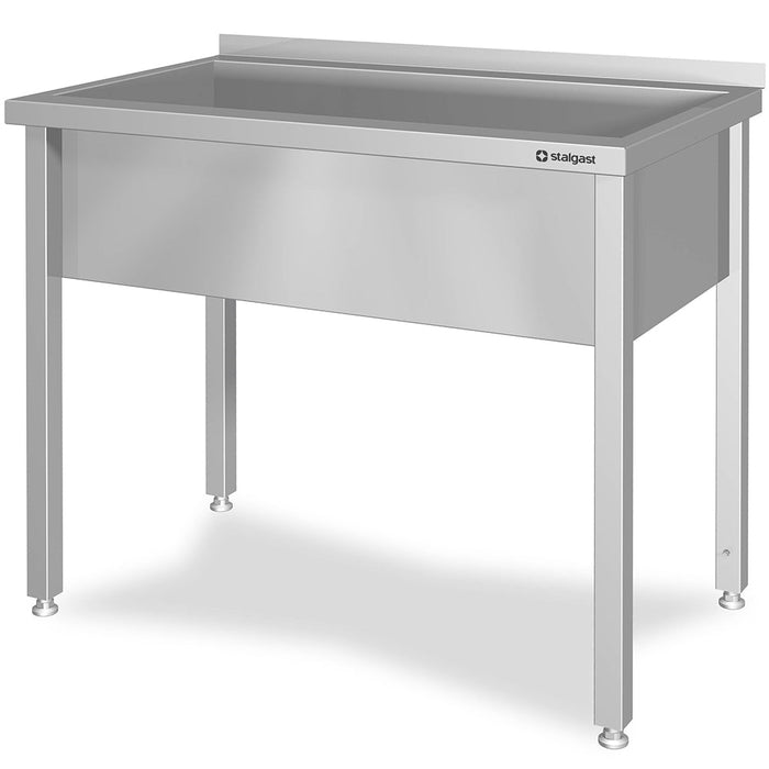 Stalgast - Topfspüle mit einem Becken, 600x700x850 mm, 300 mm Beckenhöhe, mit Aufkantung, verschweißt - GastroDeals