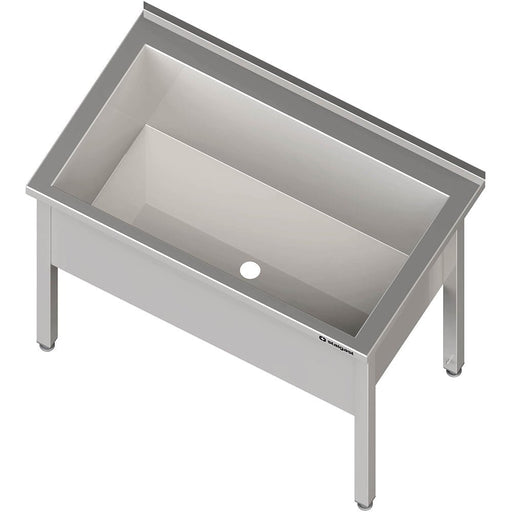 Stalgast - Topfspüle mit einem Becken, 700x600x850 mm, 400 mm Beckenhöhe, mit Aufkantung, verschweißt - GastroDeals
