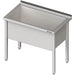 Stalgast - Topfspüle mit einem Becken, 900x700x850 mm, 400 mm Beckenhöhe, mit Aufkantung, verschweißt - GastroDeals
