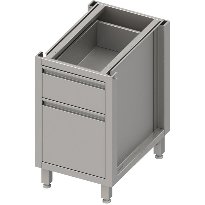 Stalgast - Unterschrank Boxversion 2.0, für Beine/Sockelrahmen, mit zwei unterschiedlichen Schubladen 450x640x660 mm - GastroDeals