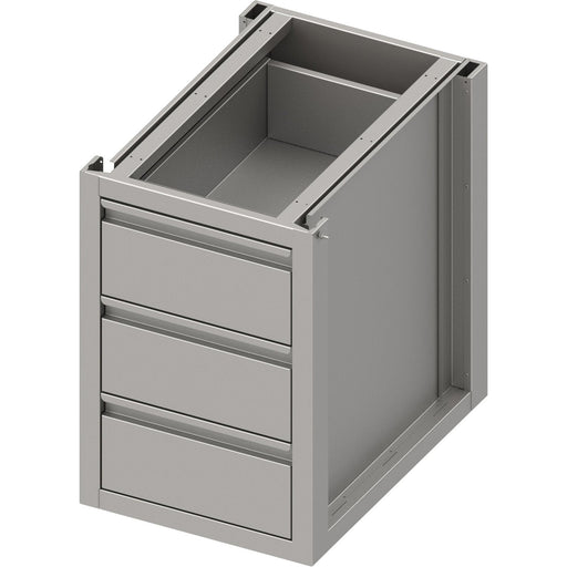 Stalgast - Unterschrank Boxversion 2.0 mit drei Schubladen, Sockelbau 450x540x660 mm - GastroDeals