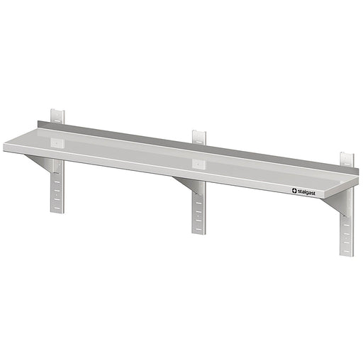 Stalgast - Wandbord mit Konsolen, und Wandschienen, 1600x300x400 mm, höhenverstellbar, verschweißt - GastroDeals