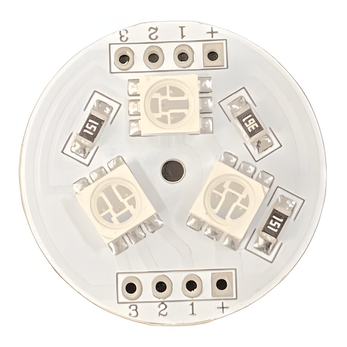 W.E. Blaschitz - SMD LED-Platine rund Ø 26mm / 3x Fullcolor / 12VDC 50mA - GastroDeals