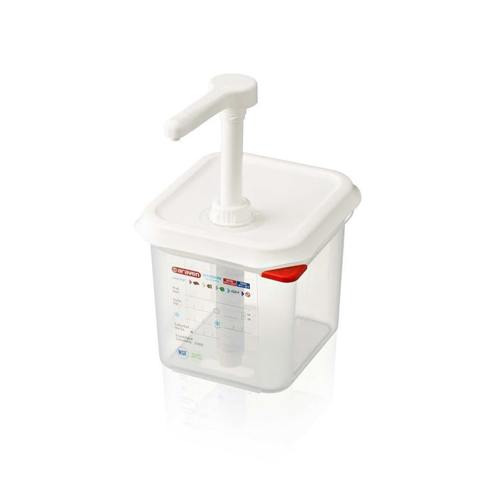 Araven - Pumpspender GN 1/6 aus Polypropylen, Inhalt 2,6 L - GastroDeals