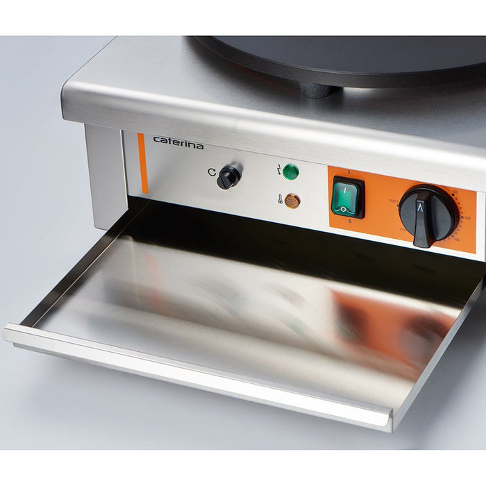 Caterina - Crêpe-Gerät mit Ø 400 mm Platte, 450x470x220 mm (BxTxH), 3 kW 230 V - GastroDeals