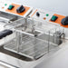 Caterina - Doppel-Fritteuse CATERINA, 2x8 Liter, 415x430x315 mm (BxTxH), 2x 2 kW 230 V - GastroDeals