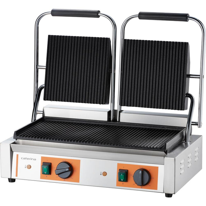 Caterina - Doppel-Kontaktgrill CATERINA, 570x360x200 mm (BxTxH), 3,6 kW - GastroDeals