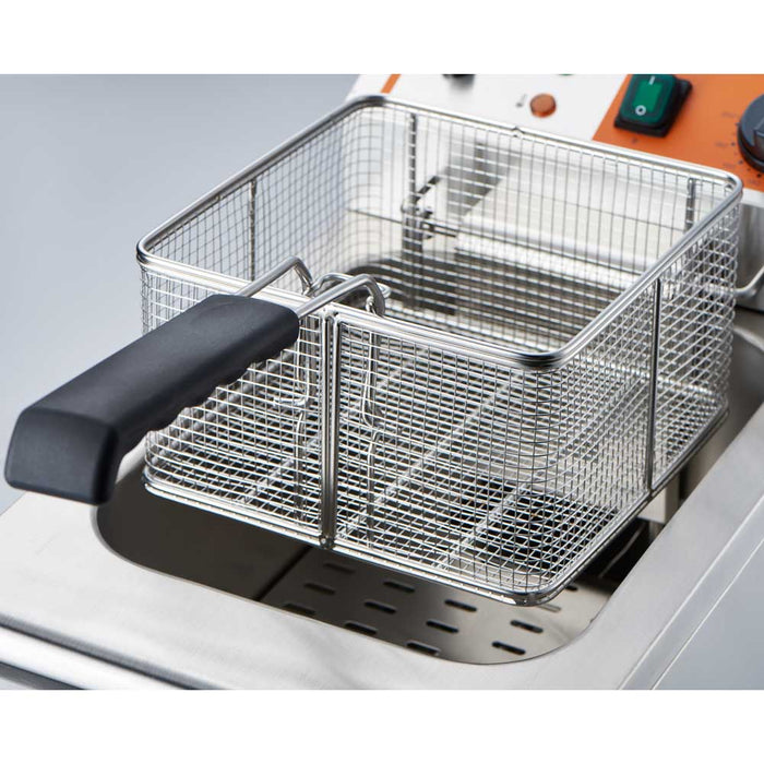 Caterina - Fritteuse CATERINA, 10 Liter, mit Ablasshahn 300x510x390 mm (BxTxH), 3 kW 230V - GastroDeals