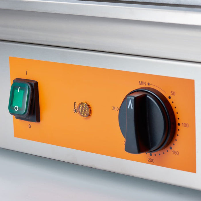 Caterina - Griddleplatte CATERINA, 720x460x240 mm, 2/3 glatt und 1/3 gerillt, 3,5 kW 230 V - GastroDeals