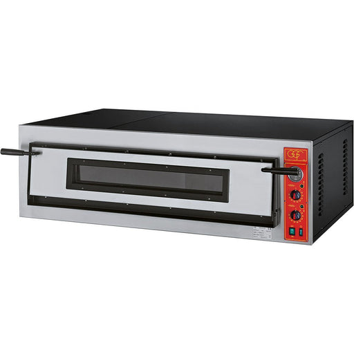 GGF - GGF Pizzaofen mit einer Kammer für 6 Pizzen à 360 mm, Vollschamott, 9 kW, 1370 x 850 x 420 mm (BxTxH) - GastroDeals