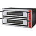 GGF - GGF Pizzaofen mit zwei Kammern für 12 Pizzen à 360 mm, Vollschamott, 18 kW, 1370 x 850 x 750 mm (BxTxH) - GastroDeals
