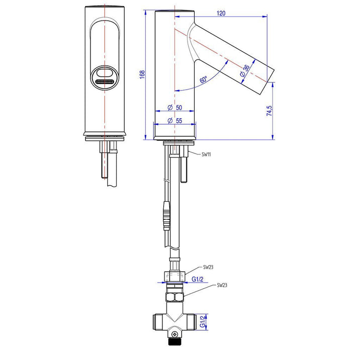Monolith - Monolith Premium Sensor-Mischbatterie, 230 V Anschluss - GastroDeals