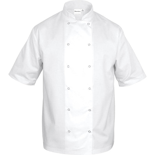Nino Cucino - Nino Cucino Kochjacke, Modell „Chef“, Kurzarm, weiß, Gr. XL - GastroDeals