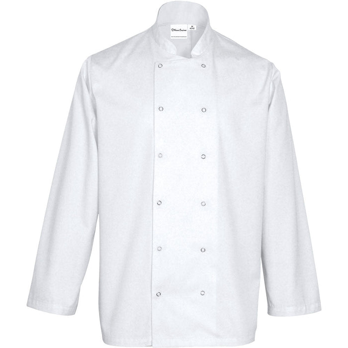 Nino Cucino - Nino Cucino Kochjacke, Modell „Chef“, Langarm, weiß, Gr. M - GastroDeals