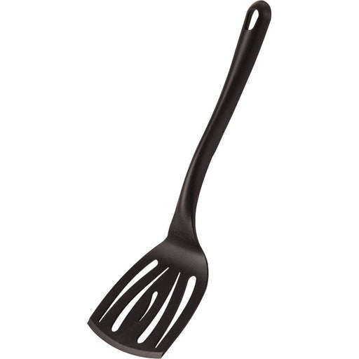 Paderno - Bratenwender geschlitzt, aus glasfaserverstärktem Material, schwarz, Länge 30 cm - GastroDeals
