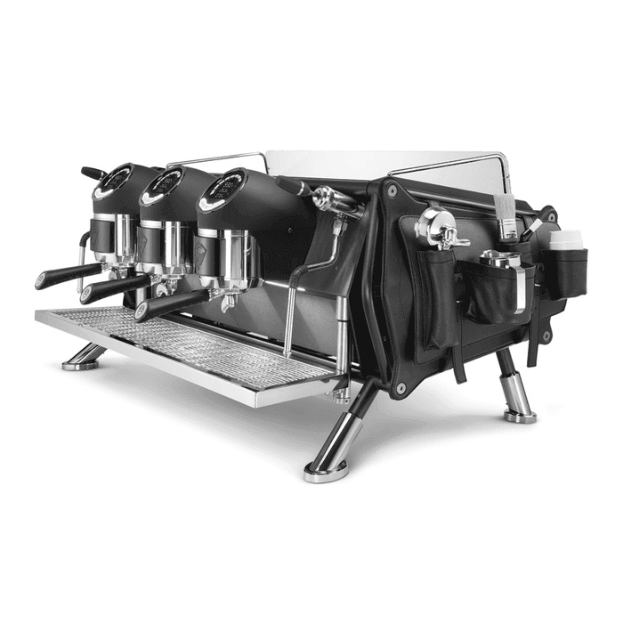 Sanremo Cafe Racer Dolomiti Ledertaschen 3 Gruppig | Siebträgermaschine Espresso Kaffeemaschine