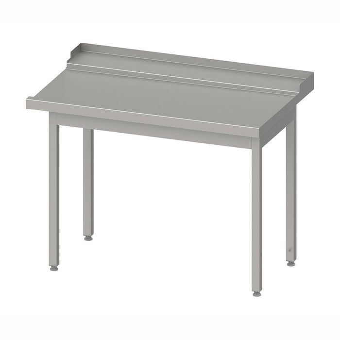 Stalgast - Ablauftisch, Korbführung mit Gefälle, ohne Grundboden 1200x750x880 mm, Anbauseite rechts, mit Aufkantung, verschweißt - GastroDeals