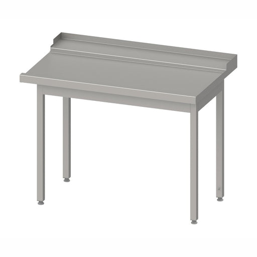 Stalgast - Ablauftisch, Korbführung mit Gefälle, ohne Grundboden 1600x750x880 mm, Anbauseite rechts, mit Aufkantung, verschweißt - GastroDeals
