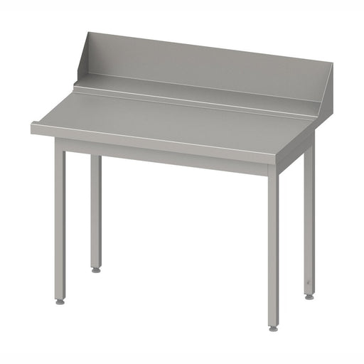 Stalgast - Ablauftisch "PRO", Korbführung mit Gefälle, ohne Grundboden, 1300x750x880 mm, Anbauseite rechts, mit Aufkantung 200 mm, verschweißt - GastroDeals