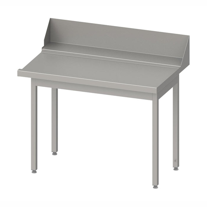Stalgast - Ablauftisch "PRO", Korbführung mit Gefälle, ohne Grundboden 1500x750x880 mm, Anbauseite rechts, mit Aufkantung 200 mm und Beckenblende, verschweißt - GastroDeals