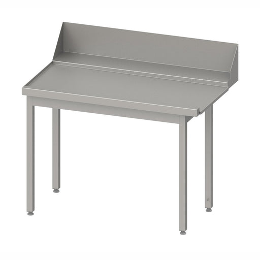 Stalgast - Ablauftisch "PRO", Korbführung mit Gefälle, ohne Grundboden 1700x750x880 mm, Anbauseite links, mit Aufkantung 200 mm und Beckenblende, verschweißt - GastroDeals