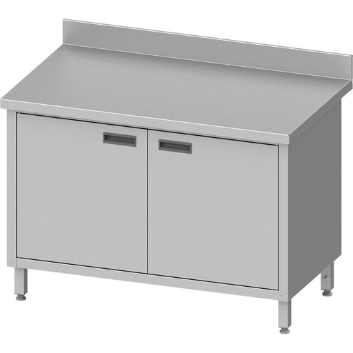 Stalgast - Arbeitsschrank ECO mit Flügeltüren 1200x600x850 mm, mit Aufkantung, Selbstmontage (AISI201) - GastroDeals