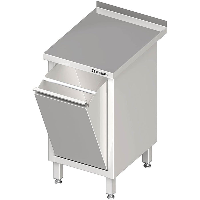 Stalgast - Arbeitsschrank mit Abfallkipper, 450x600x850 mm, mit Aufkantung, verschweißt - GastroDeals