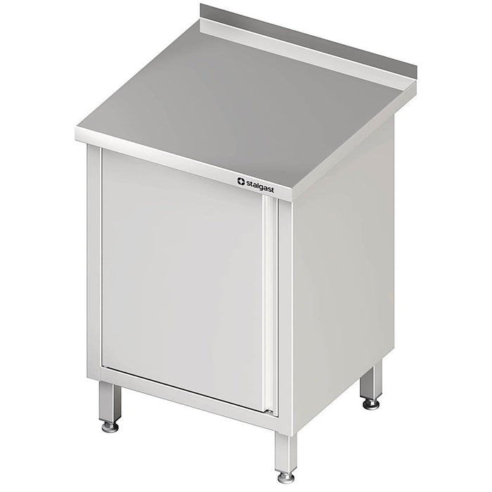 Stalgast - Arbeitsschrank mit Flügeltür, 600x600x850 mm, mit Aufkantung, verschweißt - GastroDeals