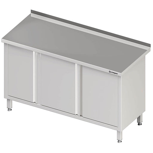 Stalgast - Arbeitsschrank mit Flügeltüren 1700x700x850 mm, mit Aufkantung, verschweißt - GastroDeals