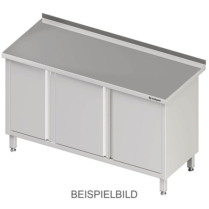 Stalgast - Arbeitsschrank mit Flügeltüren 1900x600x850 mm, ohne Aufkantung, verschweißt - GastroDeals