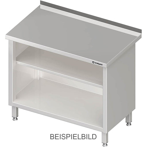 Stalgast - Arbeitsschrank offen, mit Grund- und Zwischenboden, 1000x600x850 mm, ohne Aufkantung, verschweißt - GastroDeals