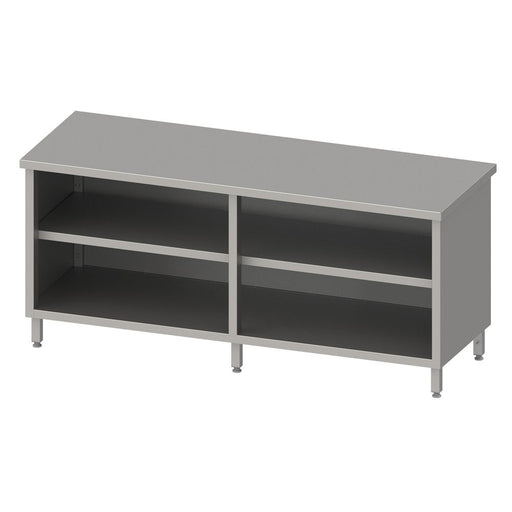 Stalgast - Arbeitsschrank offen mit Grund-und Zwischenboden 2000x600x850 mm, ohne Aufkantung, verschweißt - GastroDeals