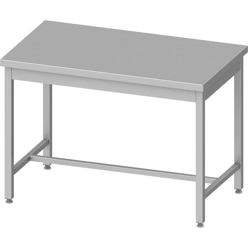 Stalgast - Arbeitstisch ECO ohne Grundboden 1600x600x850 mm, mit Verstrebung ohne Aufkantung, Selbstmontage (AISI201) - GastroDeals