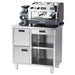 Stalgast - Arbeitstisch für Kaffeemaschine, mit Aufkantung, 1000 x 700 x 1000 mm (BxTxH) - GastroDeals
