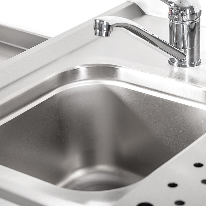 Stalgast - Arbeitstisch für Kaffeemaschine, mit Aufkantung, 1500 x 700 x 1000 mm (BxTxH) - GastroDeals