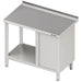 Stalgast - Arbeitstisch mit Grundboden, 1200x700x850 mm, mit Flügeltürschrank rechts, mit Aufkantung, verschweißt - GastroDeals